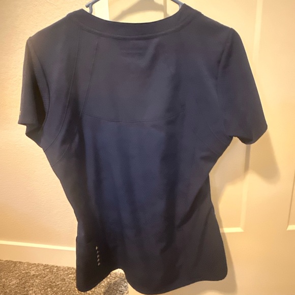 Barco Uniforms Women's Deep Blue V-Neck Short Sleeve Top - Picture 2 of 2